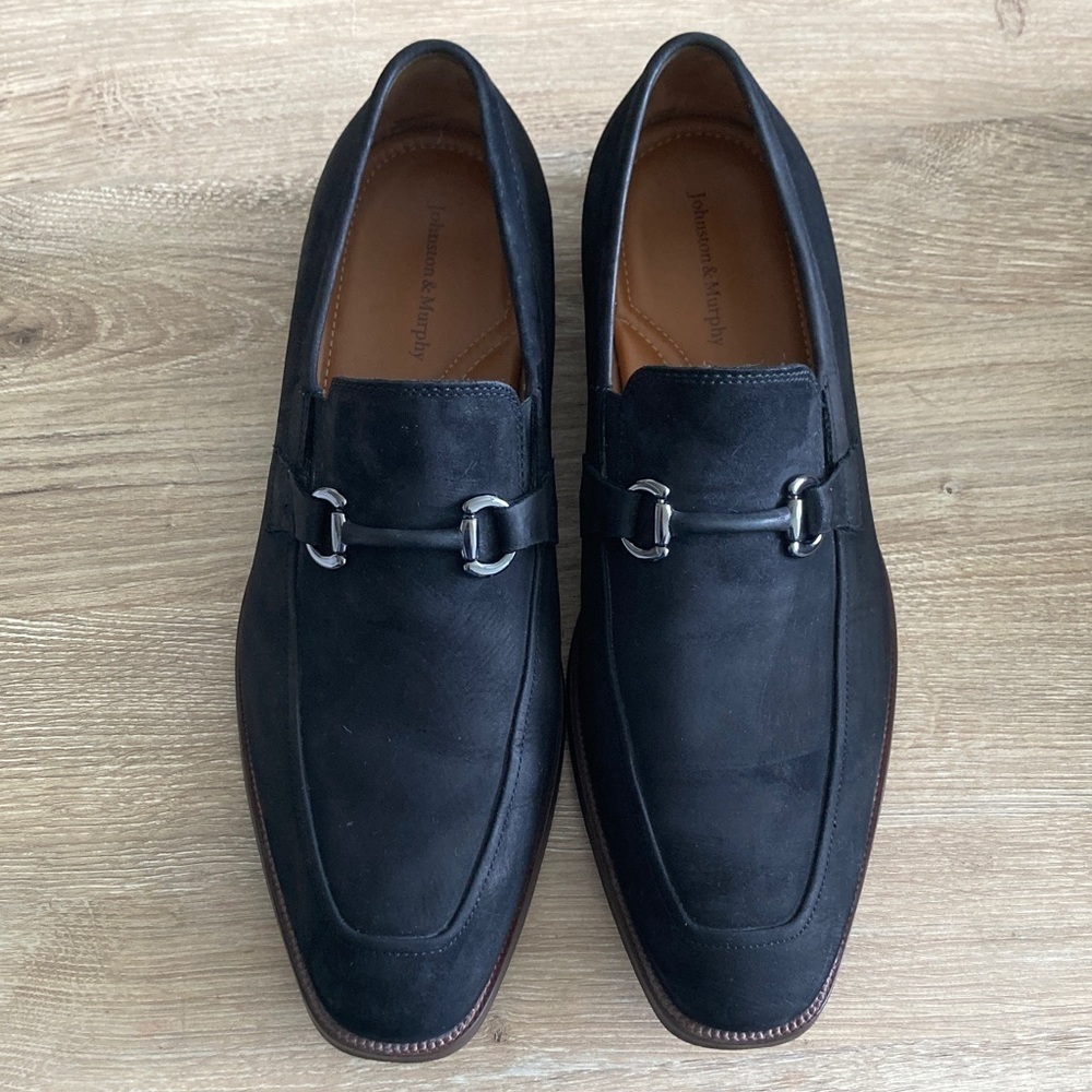 Johnston & Murphy Dark Leather Slip-Ons